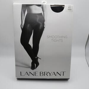 Lane Bryant Control Smoothing Tights Black Opaque Size E/F